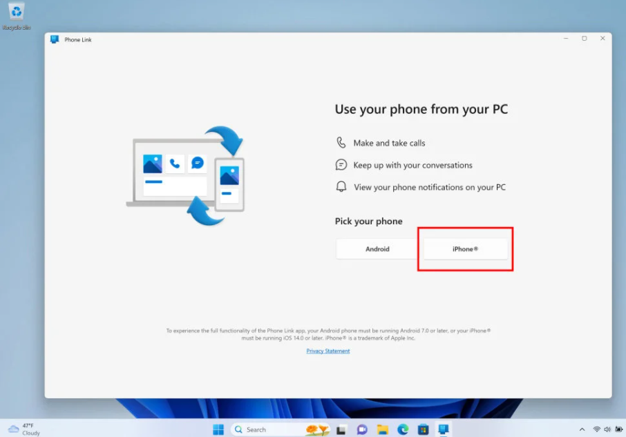 iPhone能在PC端接打电话了和发短信.Win11连接手机.教程方法